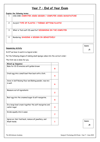 ks3 exam year 7 by petemiller uk teaching resources tes