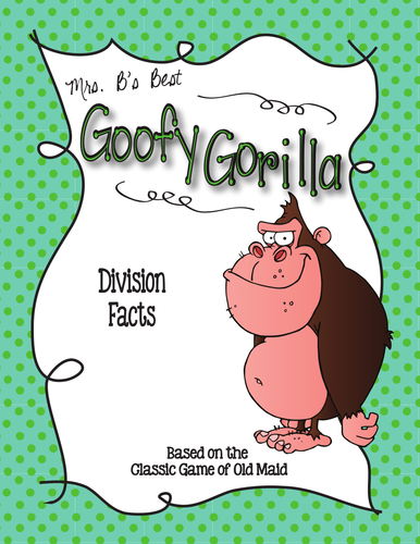 Goofy Gorilla Card Game: Division Facts