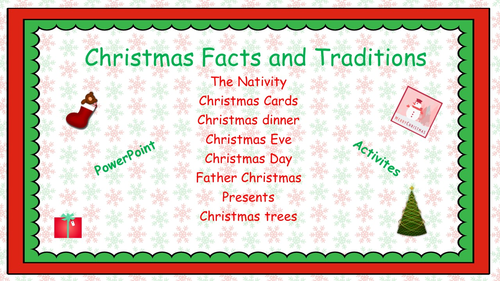 English Christmas History and Traditions Activities(PPT and activities)