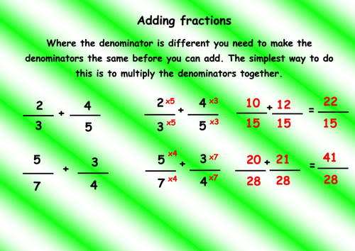 Fraction mats