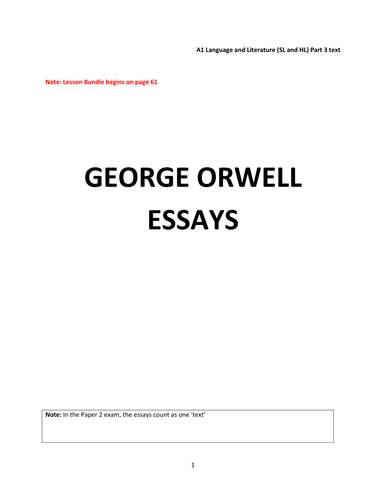 essays by george orwell pdf