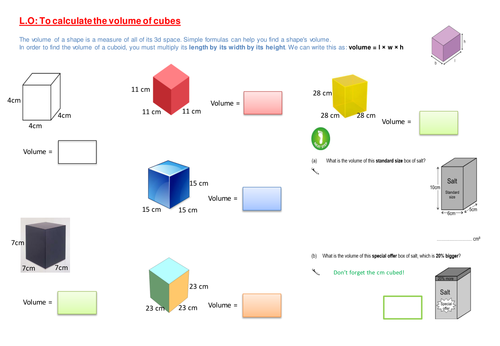 Volume of cubes