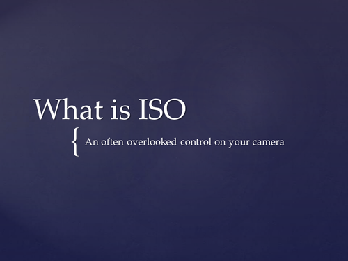 Understanding ISO for GCSE and A Level Photography