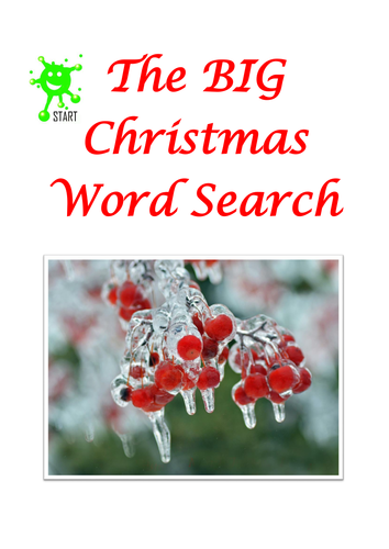 Big christmas word search teaching resources