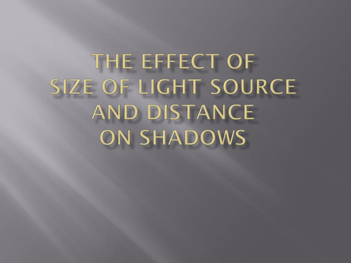 Size and Distance of light sources in Photography