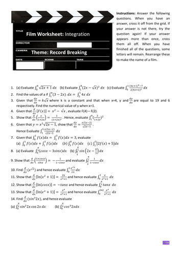 Integration Film Worksheet