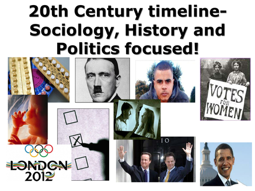 Timeline of the Twentieth Century- Sociology, Politics, History focused