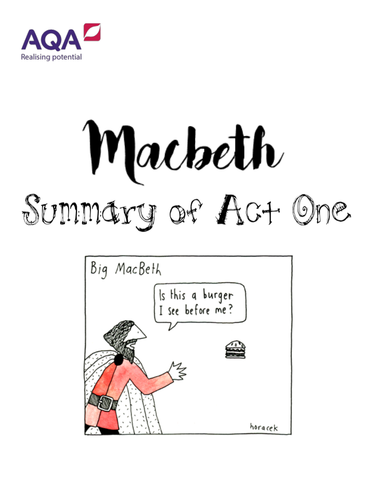 Macbeth: Comprehension Booklet for Act One
