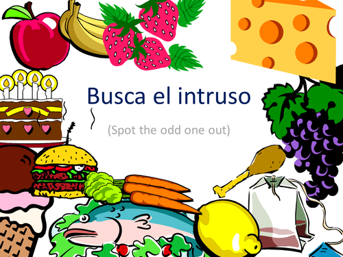 Busca el intruso / Spot the odd one out (Quick  fun, food activity)