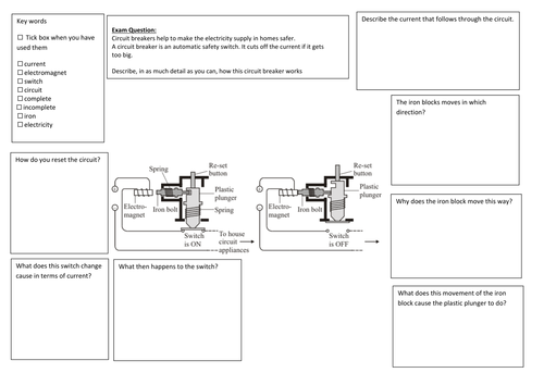 QWC Writing Frame with picture prompt - Circuit Breaker