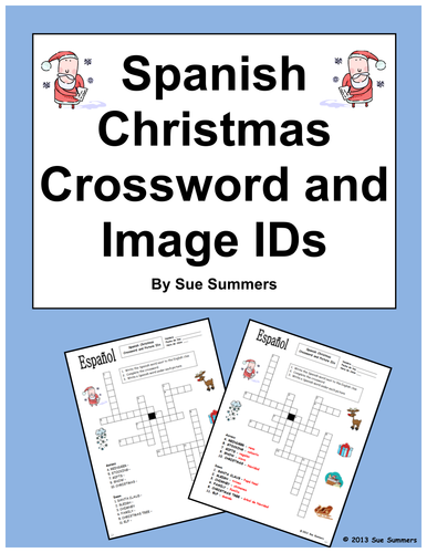Spanish Christmas Crossword Puzzle Worksheet - Navidad