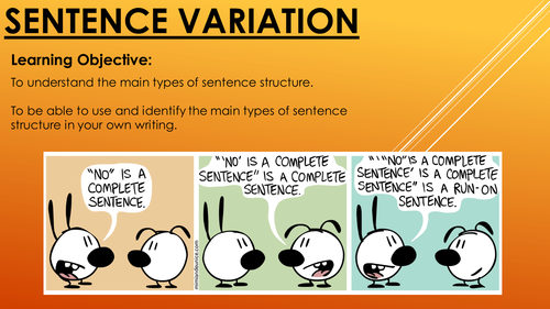 Sentence Variation Worksheets