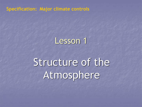 Geography - Structure of the atmosphere