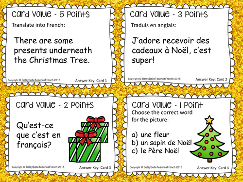 French Board Game Christmas Noel
