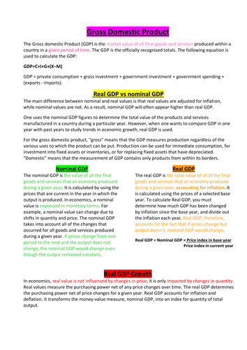 GDP- real GDP and nominal GDP