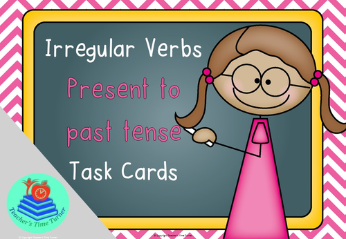 Irregular verbs past tense - task cards