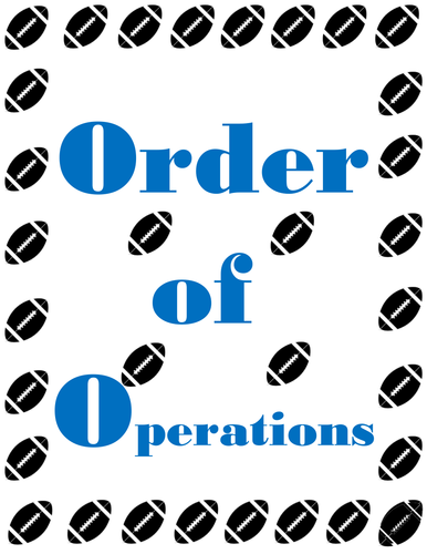 Order of Operations Football Style