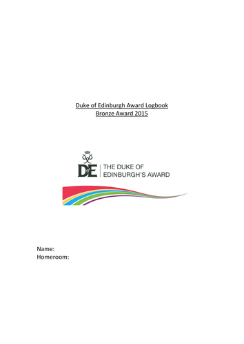 Duke of Edinburgh Bronze Award Logbook