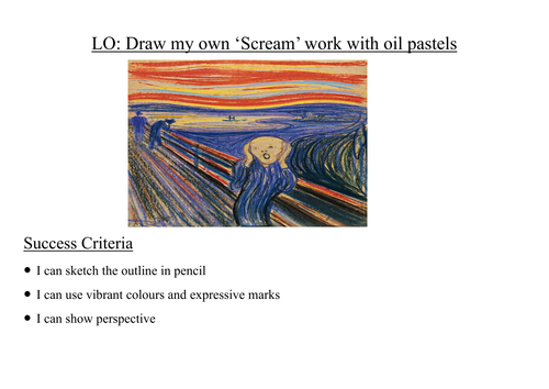 Scream  Edvard Munch Oil Pastels