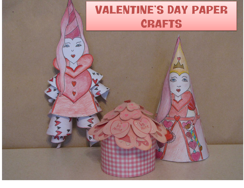 Valentine's Day Crafts - Princess of Hearts (Conehead & Jiggly Legs) & a Cupcake