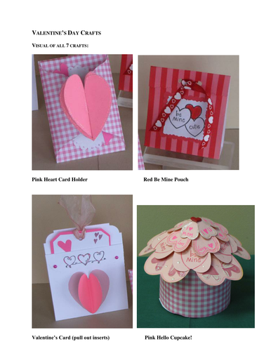 Valentine's Day Crafts - Cards, Pouches, Cupcake, Be Mine Bees