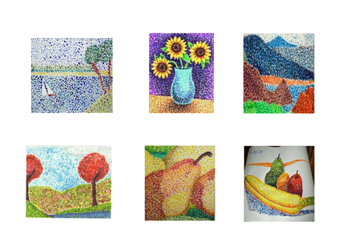 Pointilism Art Painting