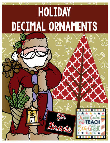 Holiday Decimal Review - Round Decimals, Add Decimals, Multiply Decimals