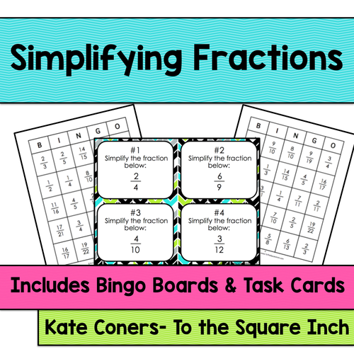 Simplifying Fractions Bingo
