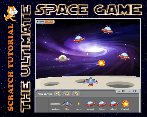 Scratch - Ultimate Space Game (Scratch, programming, KS3, computing, coding, scripts, arcade, fun)