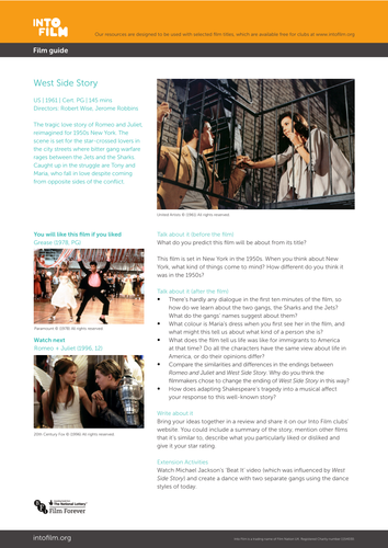 West Side Story (1961) Film Guide 