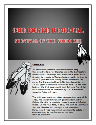 Cherokee: Survival of the Cherokee: How to write an Essay
