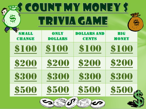 Money Trivia Game Fun Stuff!