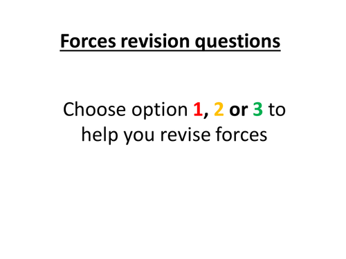 Forces hinge question