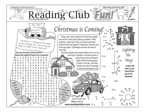 Christmas is Coming Two-Page Activity Set