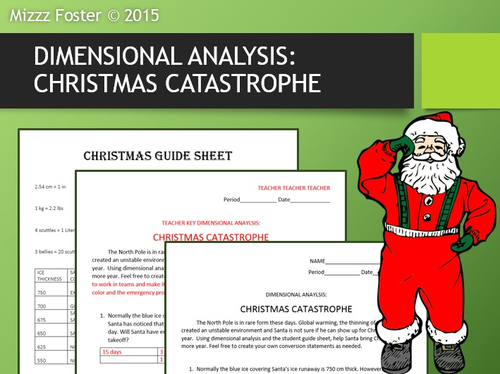 Dimensional Analysis: Christmas Catastrophe (Factor / Label Method)
