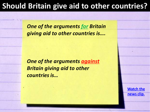 How much aid should Britain give to foreign countries?
