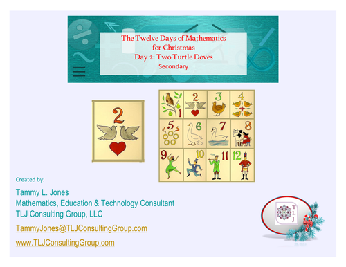12 Days of Mathematics for Christmas-Day 2-Secondary