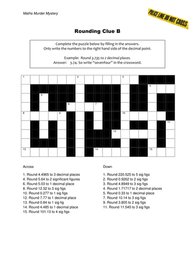 Rounding worksheet