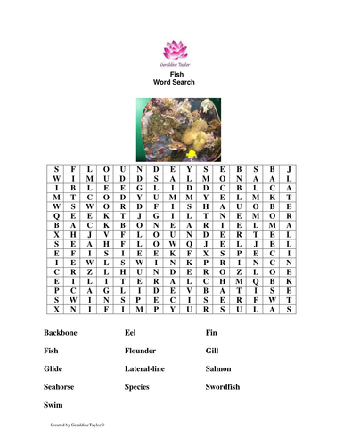 Fish Word Search
