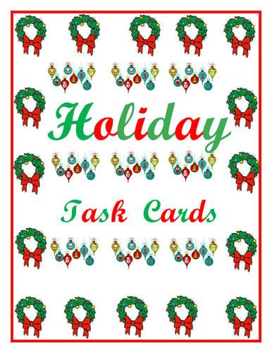 Holiday Math Task Cards