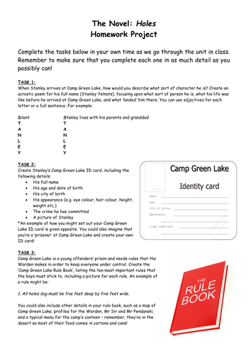 Holes KS3 Unit (26 Lessons) - SOW, PPT, Homework, Resources, Exam!