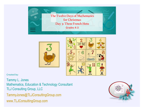 Twelve Days of Mathematics for Christmas-Day 3-K3