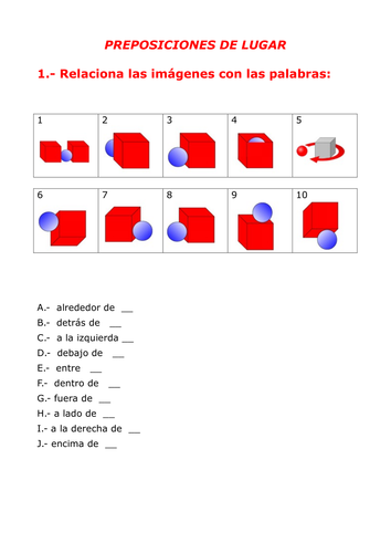 Preposiciones de lugar