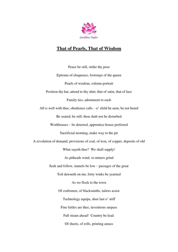 That of Pearls, That of Wisdom Poem