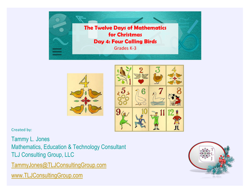 Twelve Days of Mathematics for Christmas-Day 4-K3