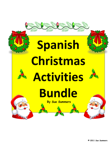 Spanish Christmas Activities Bundle - Practice, Vocabulary and More!