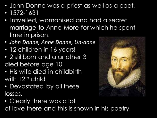 CIE GCSE Literature Poetry - 'Lovers' Infiniteness' by John Donne