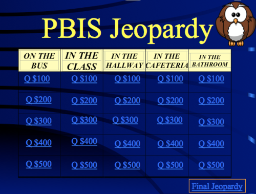PBIS Jeopardy Character Education Fun!