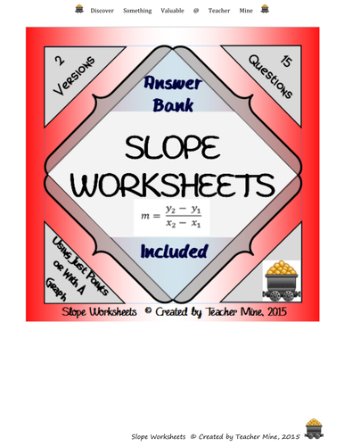 Slope Worksheets