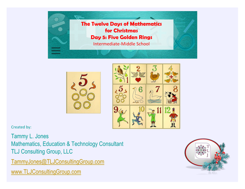 Twelve Days of Mathematics for Christmas-Day 5-Int-MS